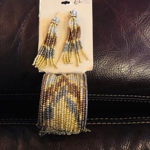 New EL by Erica Lyons Earrings and Cuff Bracelet